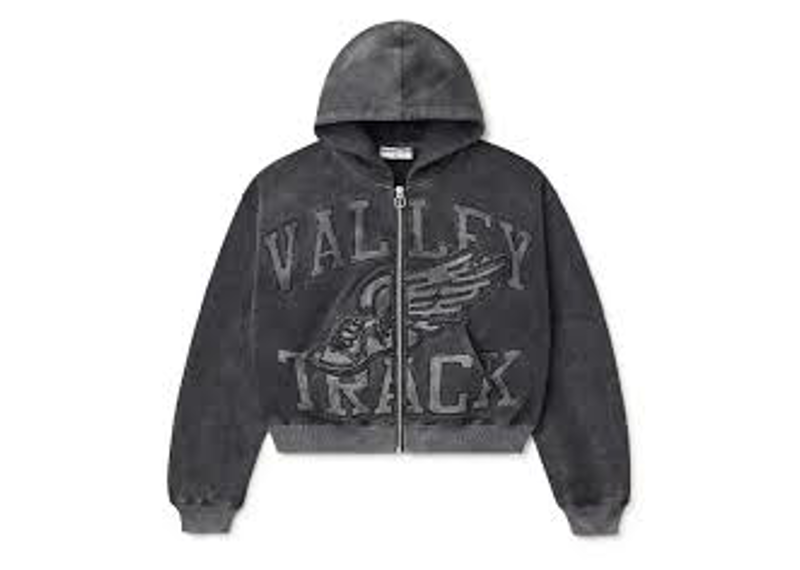 Vale Forever Cat Zip Up Hoodie Black