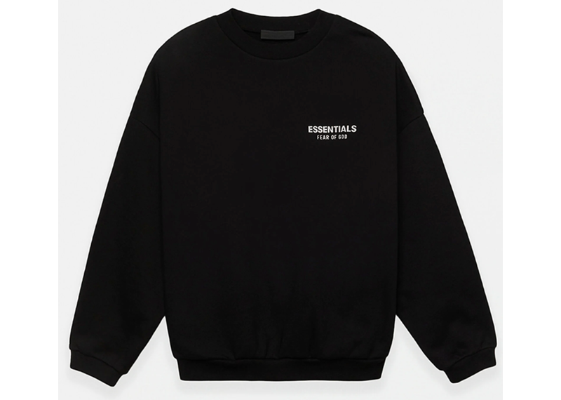 Fear of God Essentials Fleece Crewneck (FW24) Black