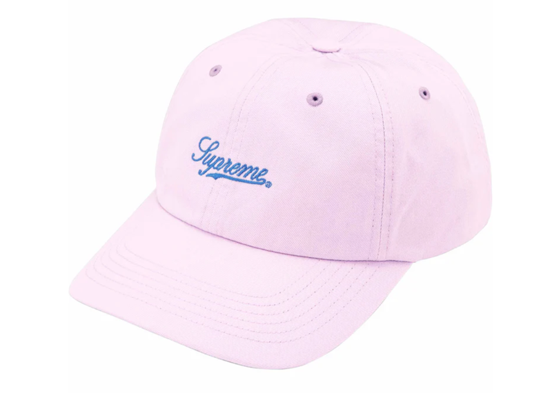 Supreme Bleached Chino 6 Panel Hat - Lavender