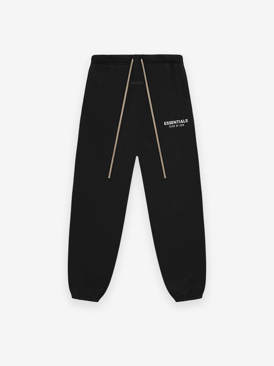 Fear of God Essentials Core Logo Fleece Sweat Pants (FW24) Black