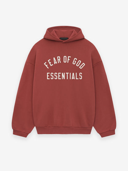 Fear of God Essentials Fleece Hoodie Crimson (FW24)