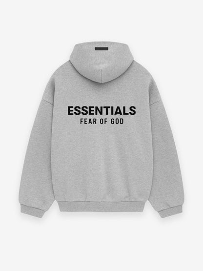 Fear of God Essentials Fleece Hoodie  (FW24) Light Heather Gray