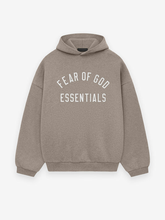 Fear of God Essentials Fleece Hoodie (FW24) Heather Gray Arch