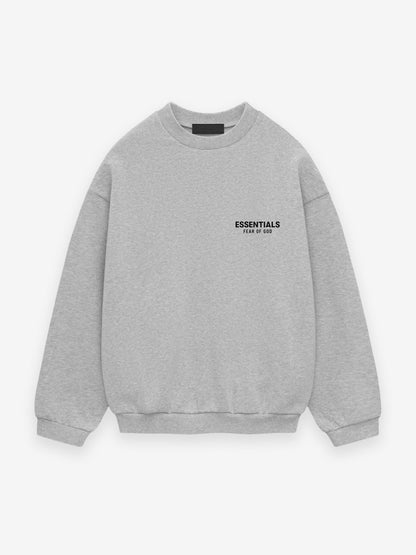 Fear of God Essentials Fleece Crewneck (FW24) Light Heather Gray