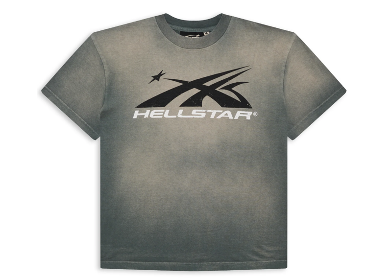 Hellstar Sport Logo T-Shirt  (Washed Grey)