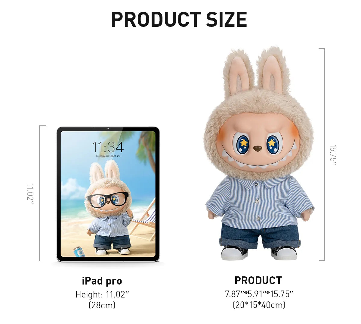 THE MONSTERS - FLIP WITH ME Labubu Vinyl Plush Doll