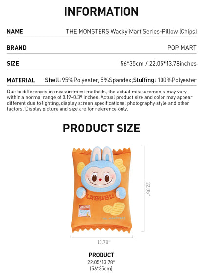 THE MONSTERS Labubu Wacky Mart Series-Pillow (Chips)