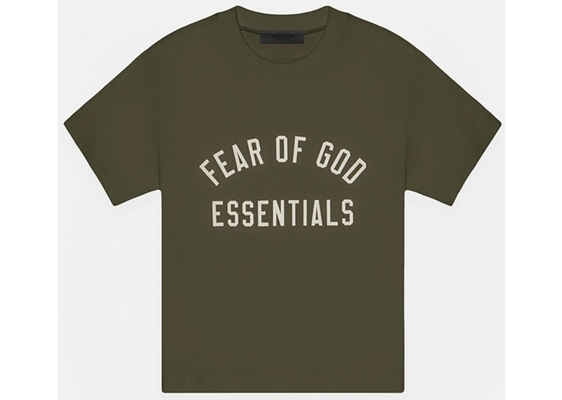 Fear of God Essentials Jersey Crewneck Tee- Military Tri-Blend