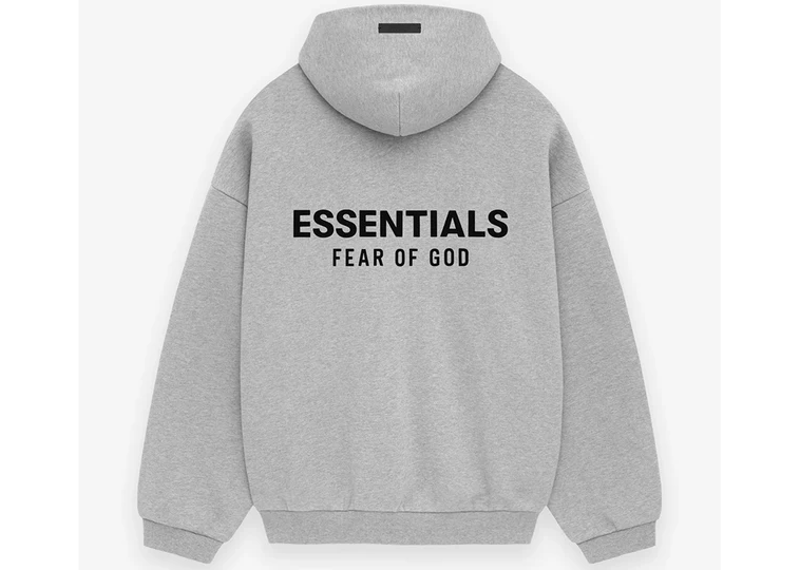 Fear of God Essentials Fleece Hoodie  (FW24) Light Heather Gray