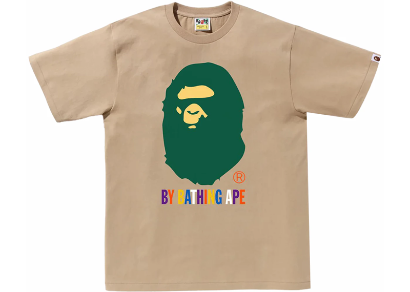 A BATHING APE TEE COLORS- BEIGE