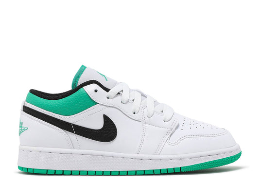 Air Jordan 1 Low GS White Lucky Green